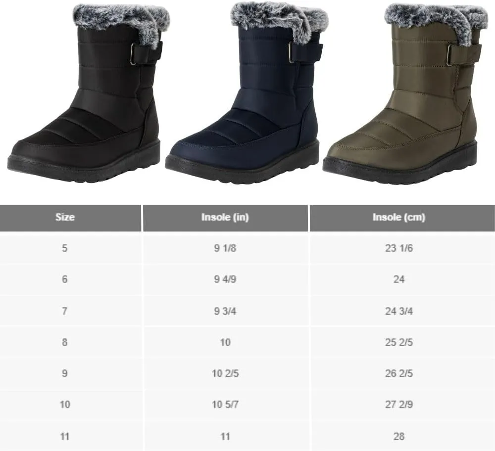 Alpine Swiss Lexie Womens Snow Boots Waterproof Faux Fur Warm Winter Comfortable Booties