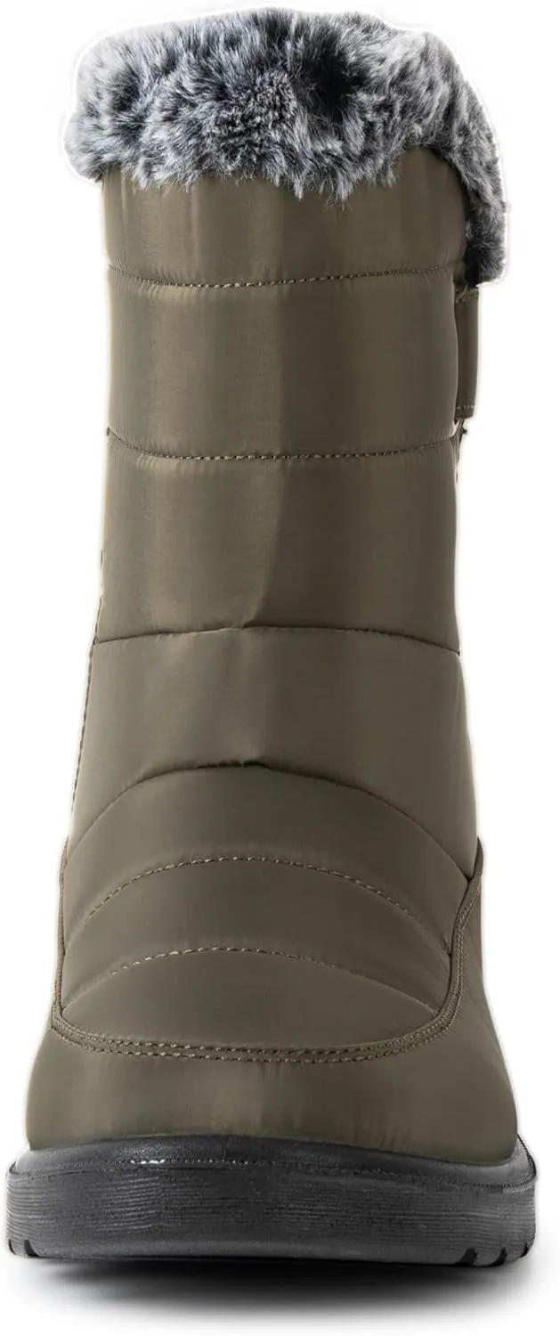 Alpine Swiss Lexie Womens Snow Boots Waterproof Faux Fur Warm Winter Comfortable Booties