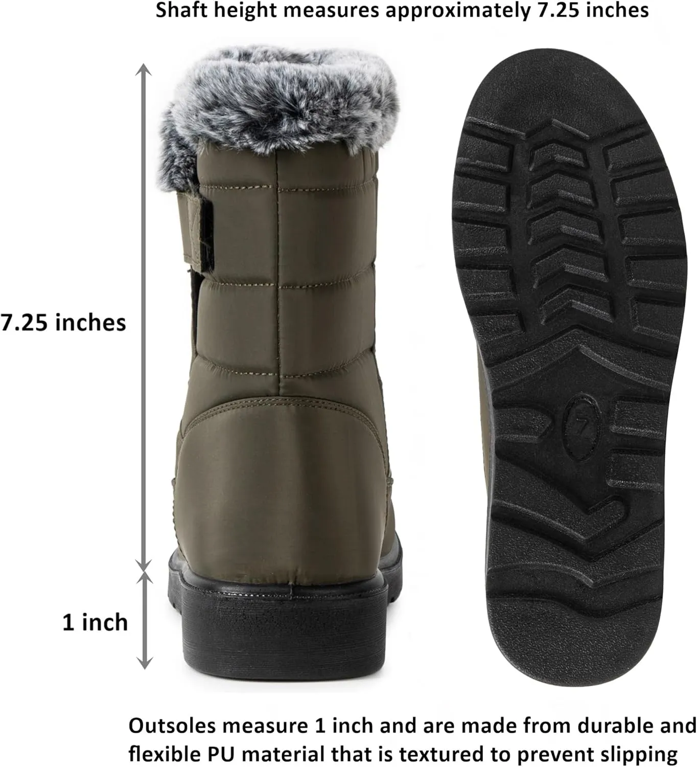 Alpine Swiss Lexie Womens Snow Boots Waterproof Faux Fur Warm Winter Comfortable Booties