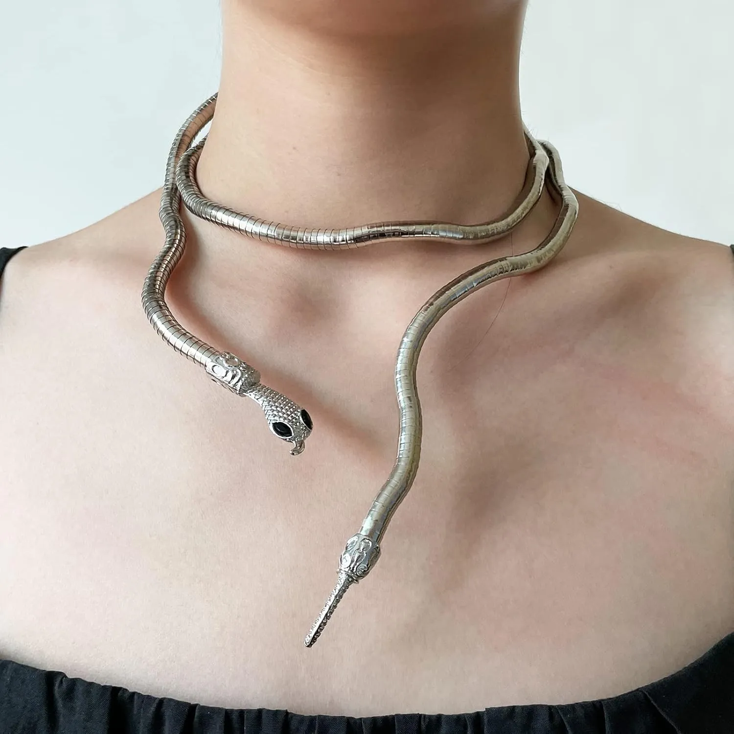 Bendable Snake Necklace & Bracelet - Flexible Adjustable Snake Choker for Women - Halloween Gifts