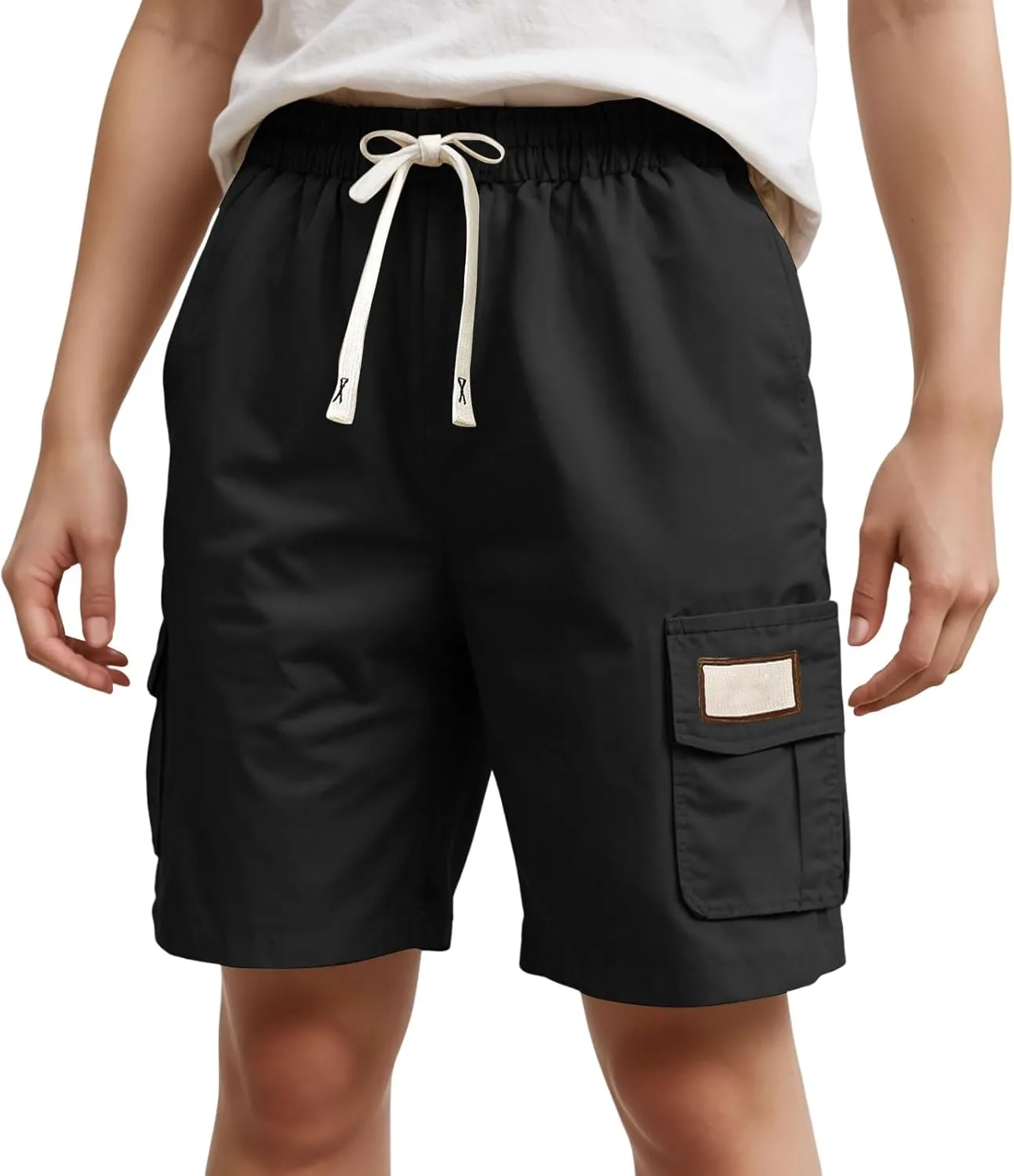 Boys Cargo Shorts Kids Soft Drawstring Quick Dry Running Gym Hiking Shorts Daily Casual Elastic Waist Athletic Jogger