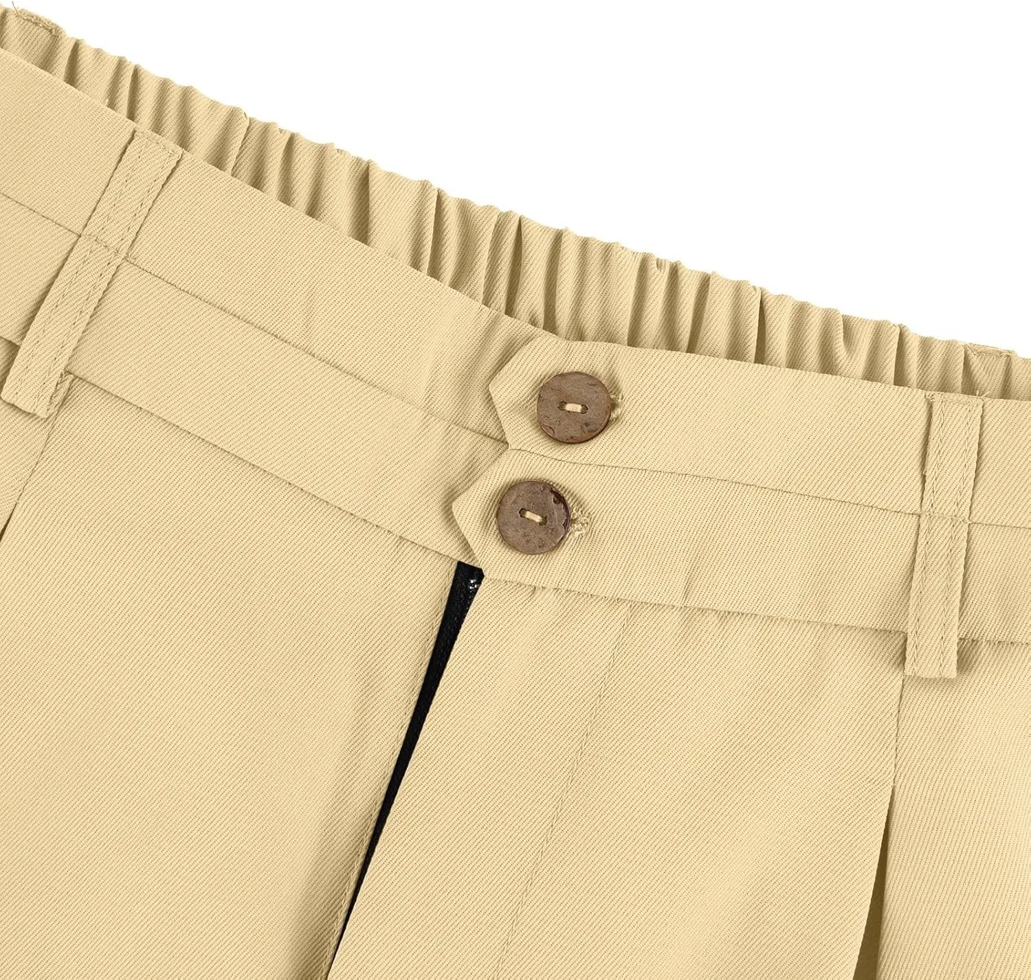 Dress Pants Women Loose Fit High Waisted Formal Wide Leg Trousers Button Flowy Office Business Work Slacks with Pockets