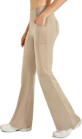 G4Free Fleece Lined Leggings Women Yoga Dress Pants with 4 Pockets Stretchy Work Pants Business Casual 29"/31"/33"