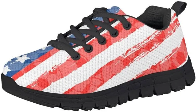 Judtueit Butterfly Lace Up Sports Shoes, Lightweight & Breathable Air Shoe, Jogger Sneakers(Toddler/Little Kid/Big Kid)