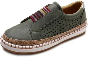 Lausiuoe Sneakers For Women Wide Width Comfortable Canvas Sneakers Low Top Fashion Casual Walking Flat Shoes Loafers