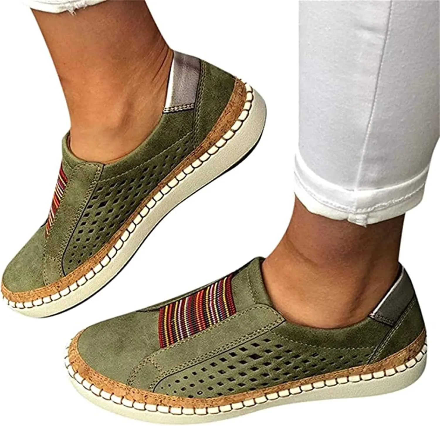 Lausiuoe Sneakers For Women Wide Width Comfortable Canvas Sneakers Low Top Fashion Casual Walking Flat Shoes Loafers