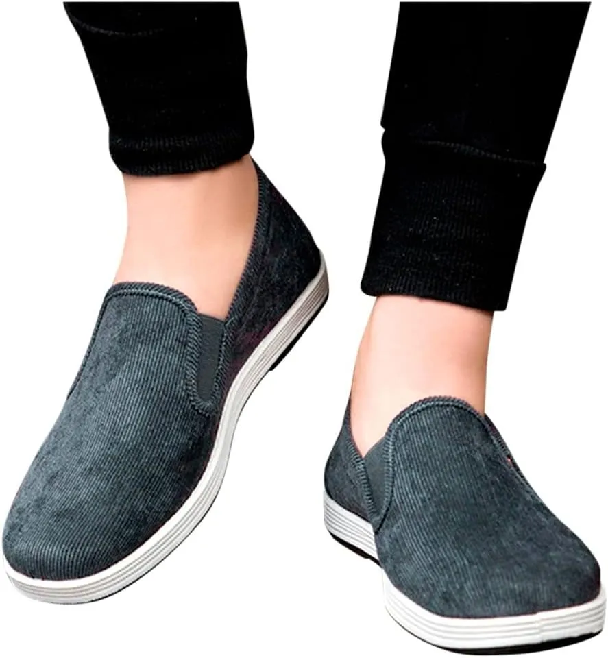 Men Slip On Sneaker Wide Width Orthopedic Shoes with Arch Support Comfortable Lightweight Breathable Casual Sneaker