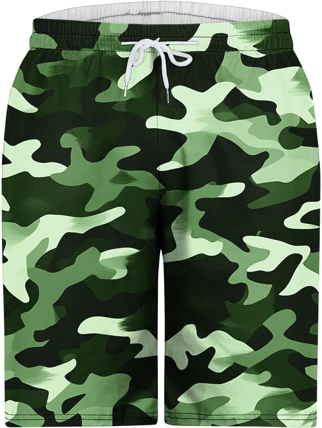 Men's Swim Trunks Summer Quick Dry Swimming Board Shorts Breathable Fit Hawaii Beach Sports Short with Pockets