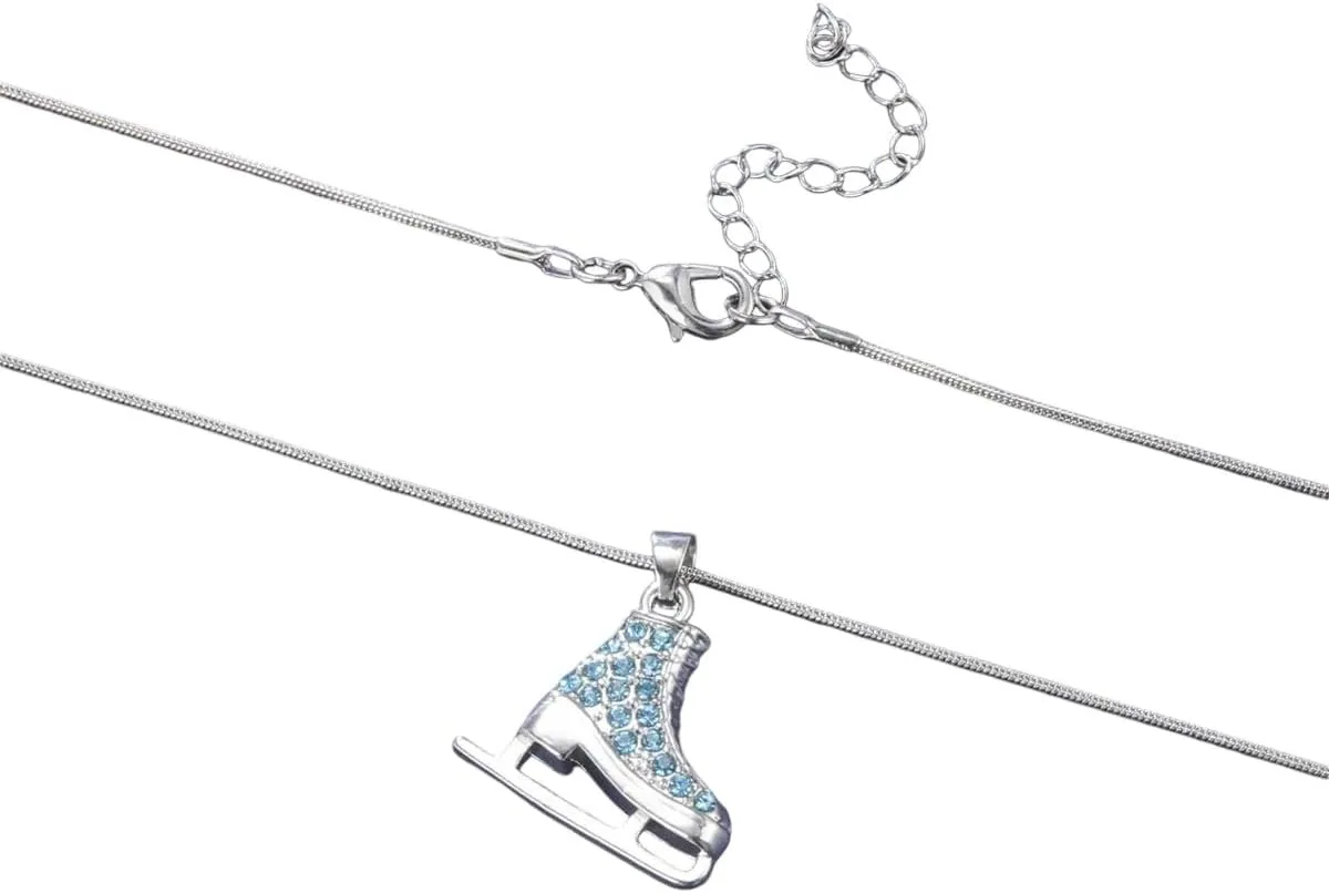 New 2025 Unisex Zircon 3D Ice Skate Shoe Necklace Enamel Luxury Stainless Steel Jewelry Jewellery Women Gifts Decoration With For You Accessories Trendy Creative For Women And Men