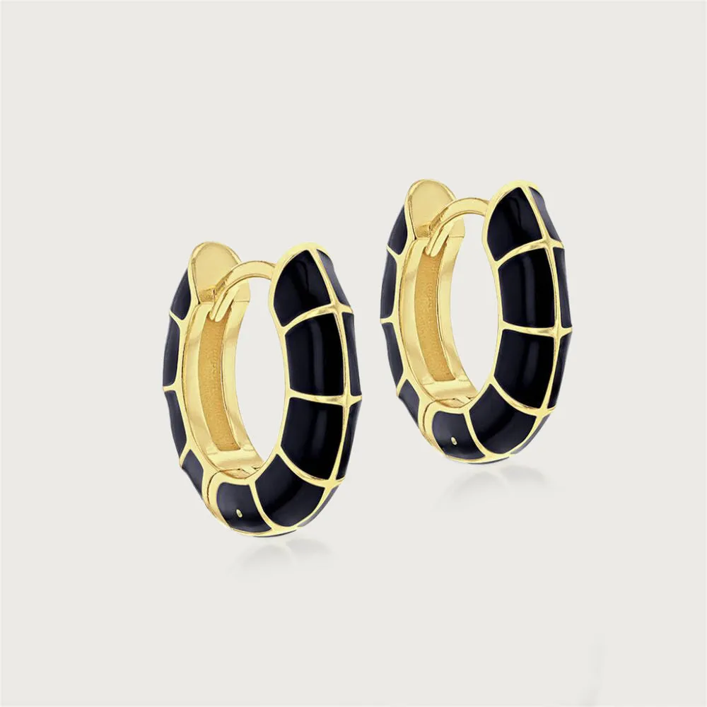 Taffy Enamel Twister Huggie Hoops
