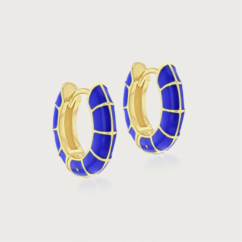 Taffy Enamel Twister Huggie Hoops