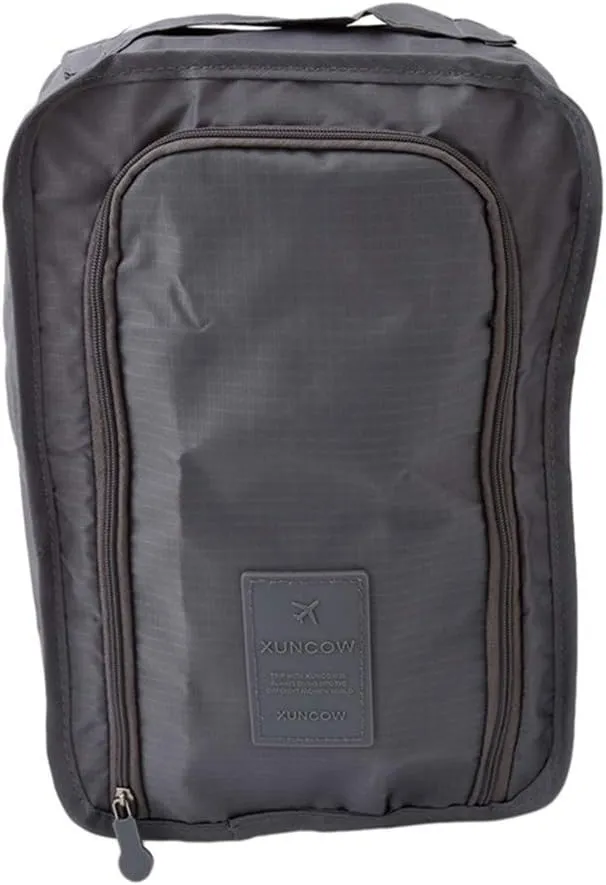 Travel Shoe Bag with Zipper Foldable Waterproof Portable Storage Organizer Bags,Gray