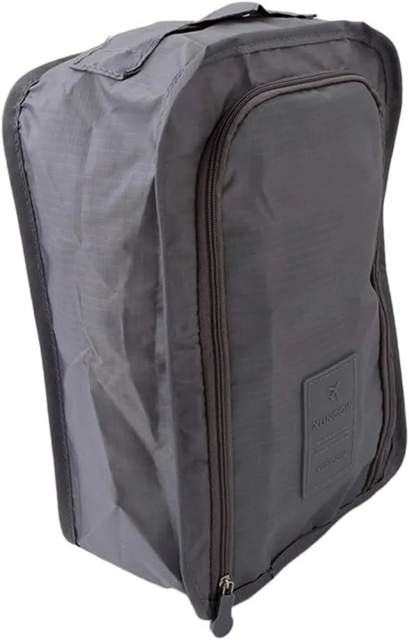 Travel Shoe Bag with Zipper Foldable Waterproof Portable Storage Organizer Bags,Gray