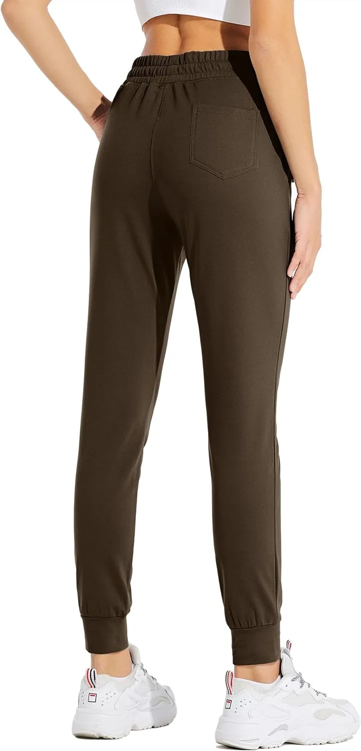 Willit Women's Fleece Lined Joggers Warm Pants Running Thermal Sweatpants Winter Athletic Hiking Water Resistant with Pockets