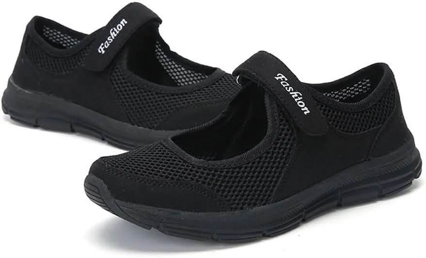 Women's Fashion Sneaker Mesh Slip On Black Non Slip Shoes for Women Comfortable Casual Womens Shoes Women's Leopard Loafers Cheap Sneakers for Women
